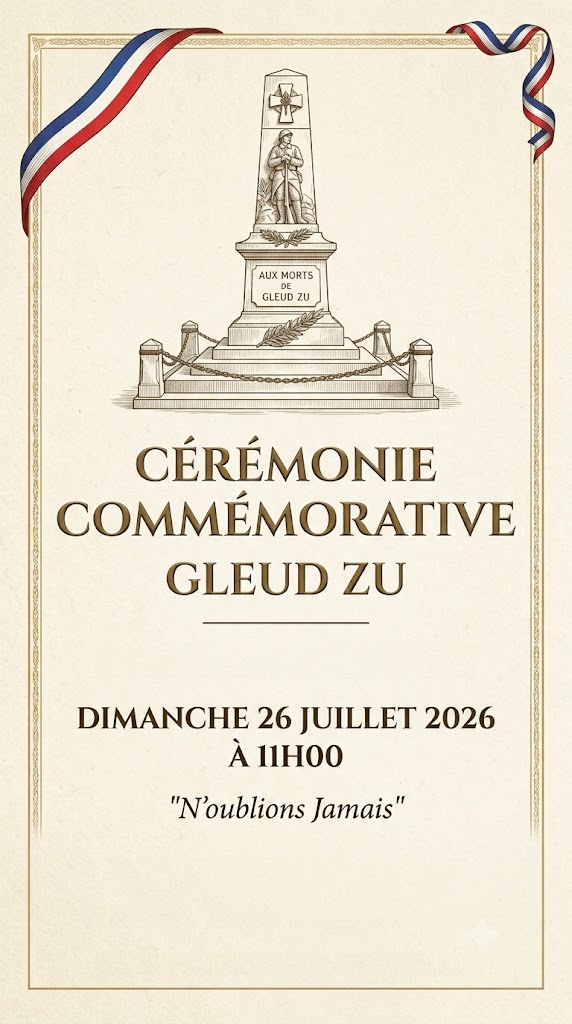 Cérémonie commémorative de Gleud Zu 