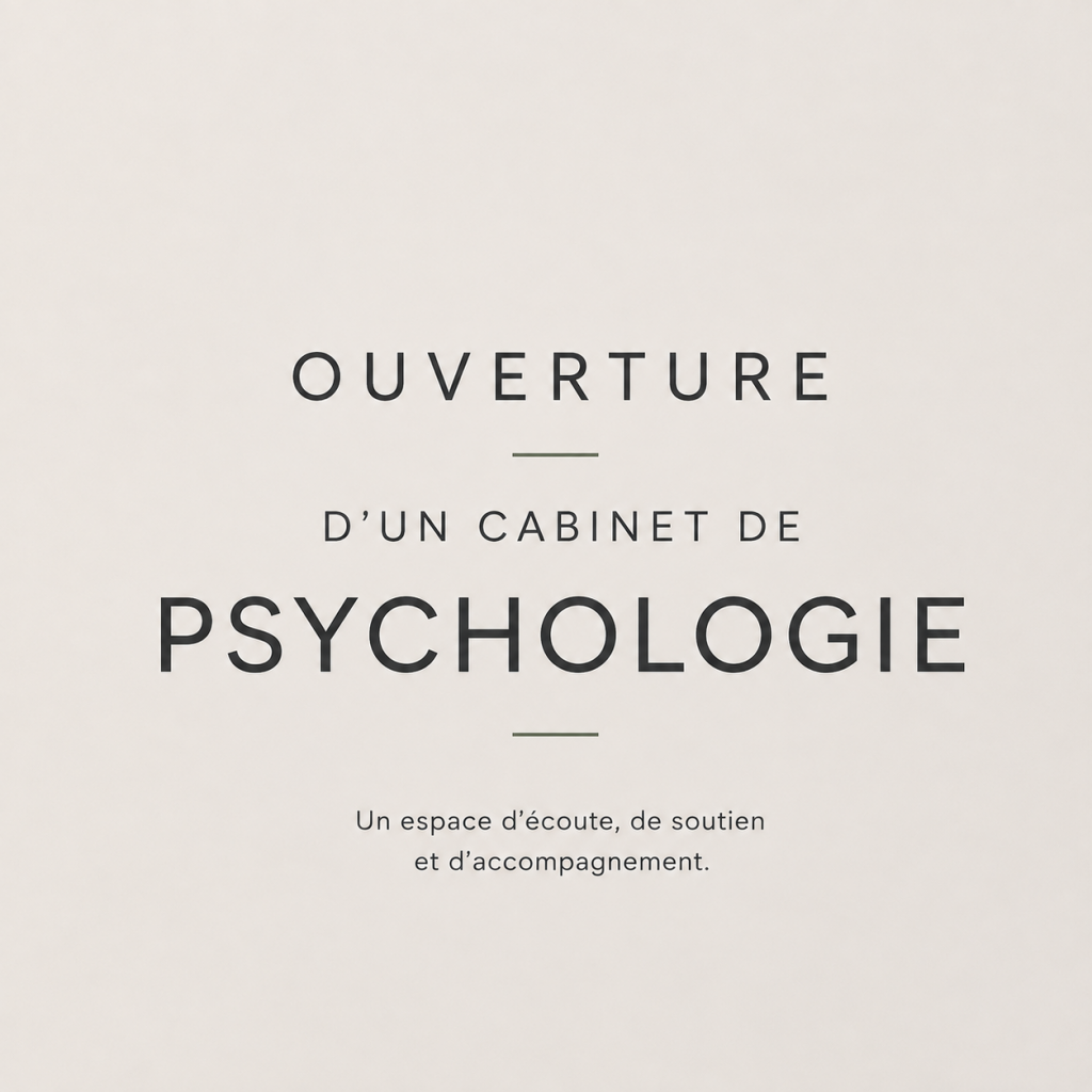 Ouverture cabinet de psychologie
